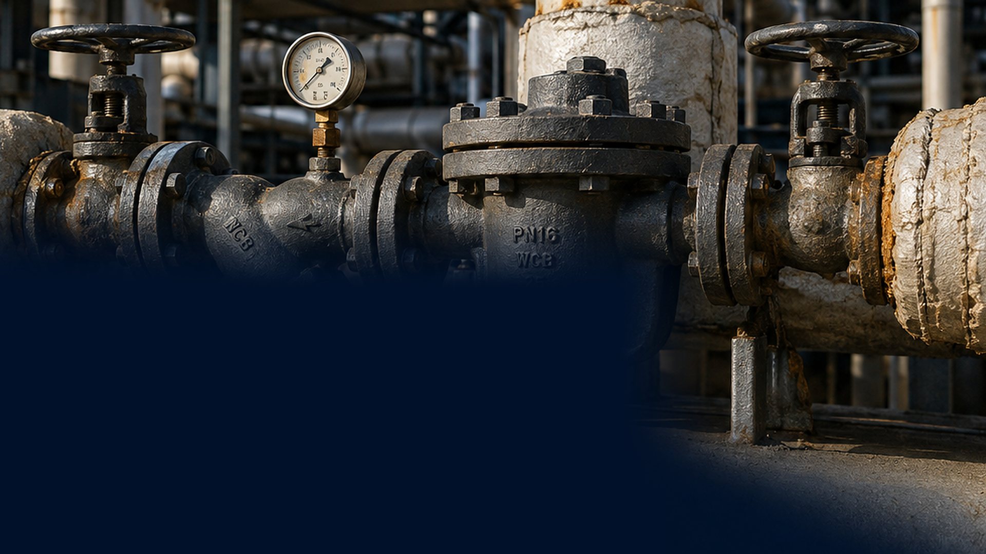 Steam trap set between isolation valves - illustrative, from the LinkedIn post card
